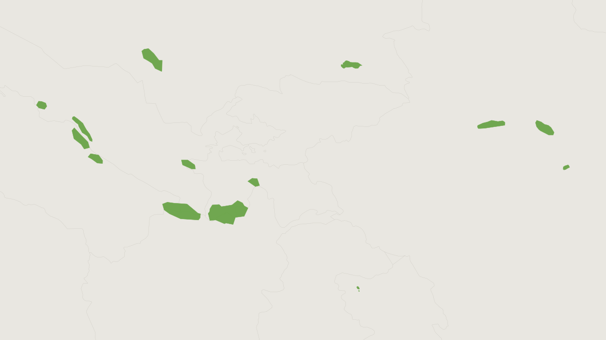 Range map of the Tarim Red Deer (Cervus hanglu) covering Afghanistan, China and India