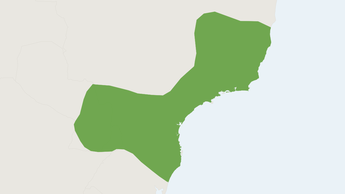 Range map of the Tate's Woolly Mouse Opossum (Marmosa paraguayana)
