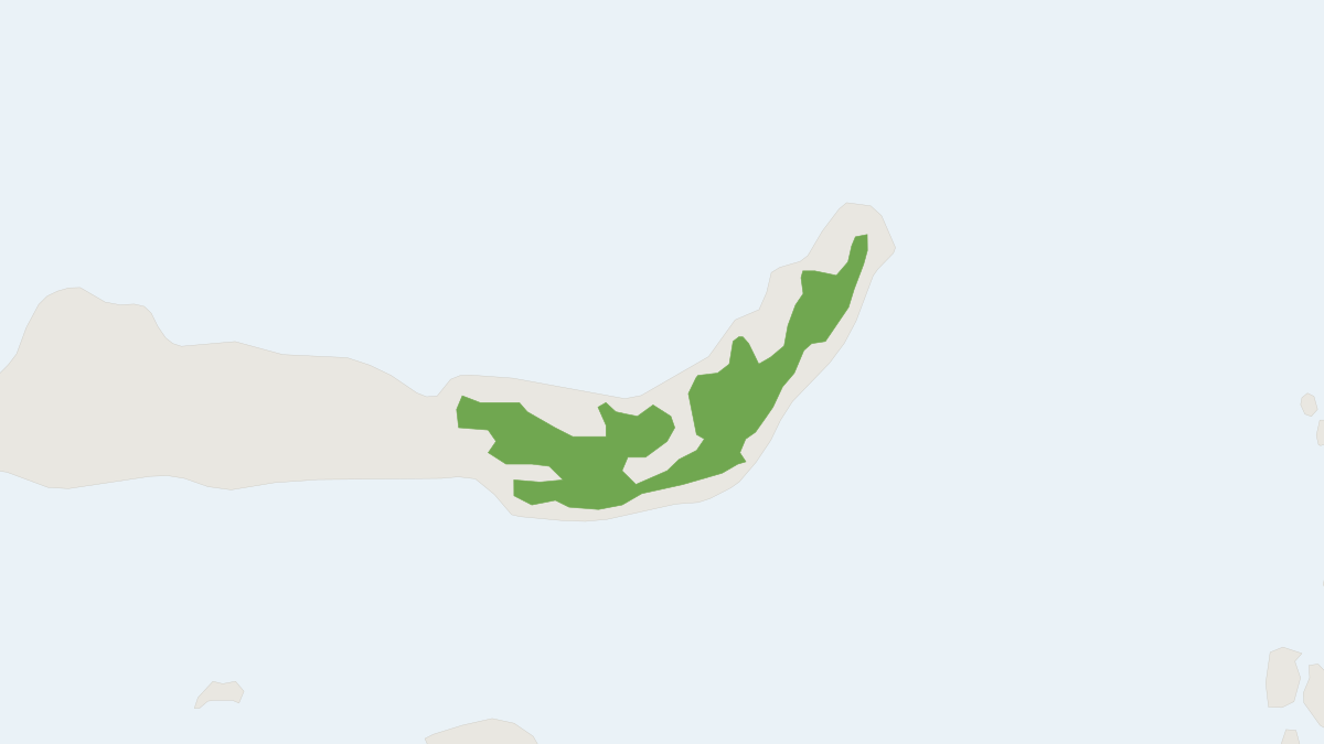 Range map of the Temboan White-toothed Shrew (Crocidura rhoditis)