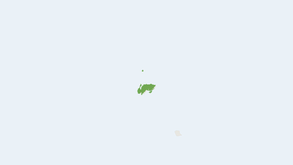 Range map of the Temotu Flying Fox (Pteropus nitendiensis)