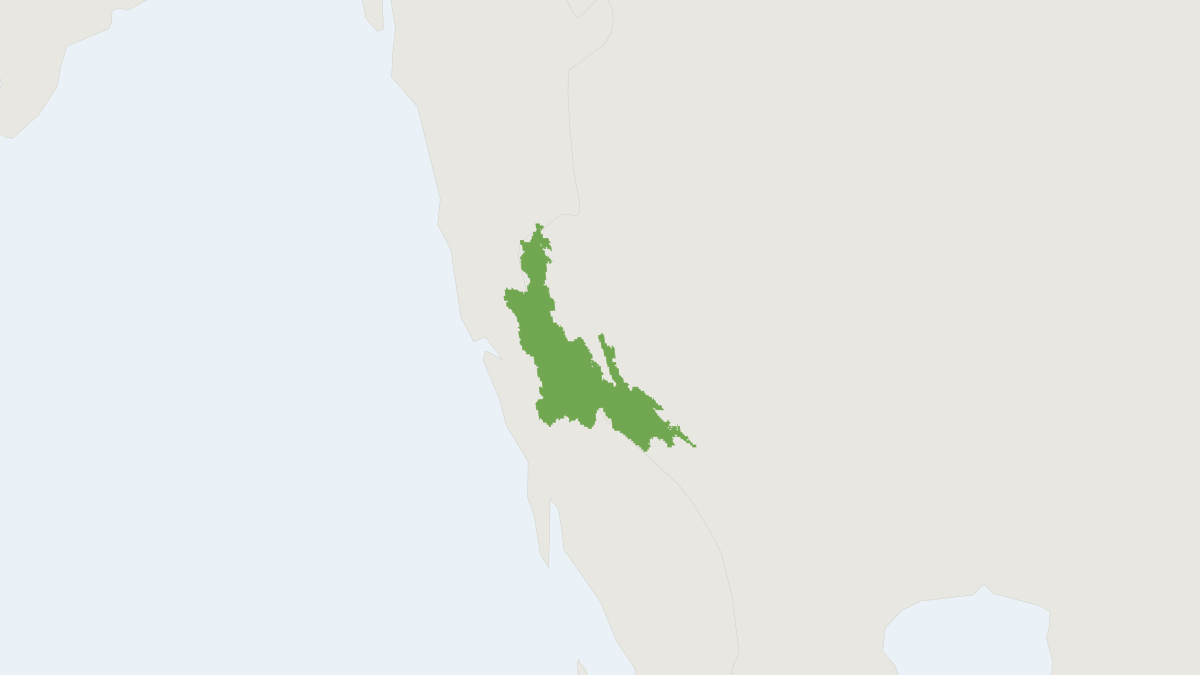 Range map of the Tenasserim Lutung (Trachypithecus barbei)