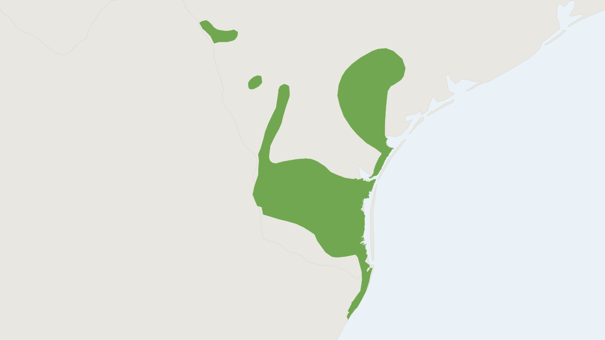 Range map of the Texas Pocket Gopher (Geomys personatus)