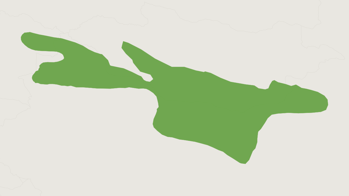 Range map of the Thick-tailed Pygmy Jerboa (Salpingotus crassicauda)