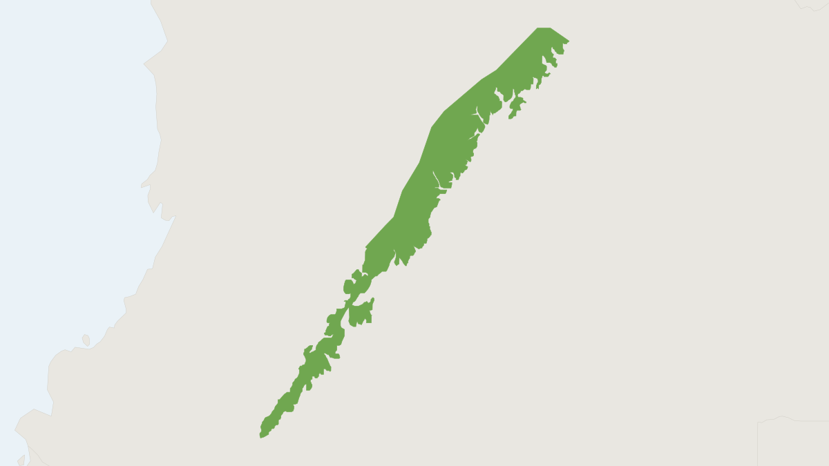 Range map of the Thomas' Small-eared Shrew (Cryptotis thomasi)