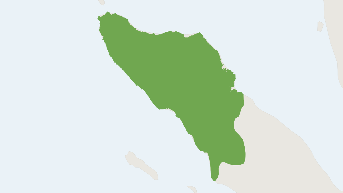 Range map of the Thomas’s Langur (Presbytis thomasi)