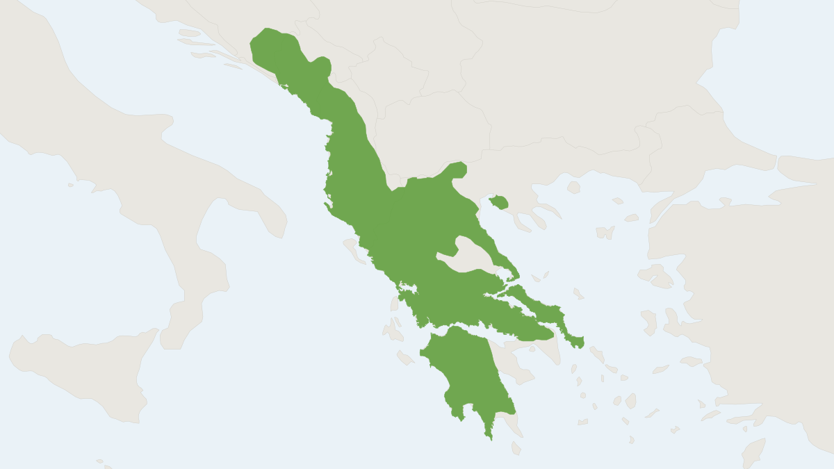 Range map of the Thomas's Pine Vole (Microtus thomasi)