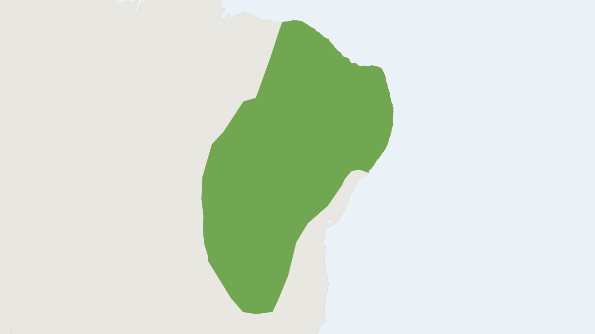 Range map of the Thrichomys laurentius (Thrichomys laurentius)