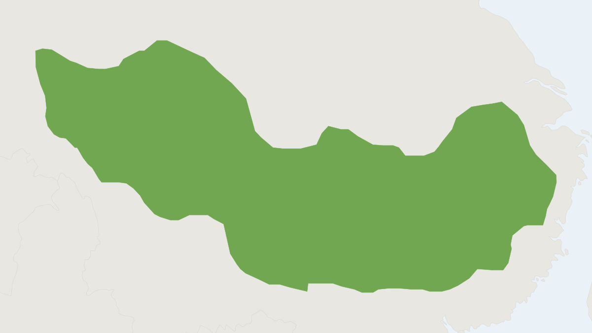 Range map of the Tibetan Macaque (Macaca thibetana)