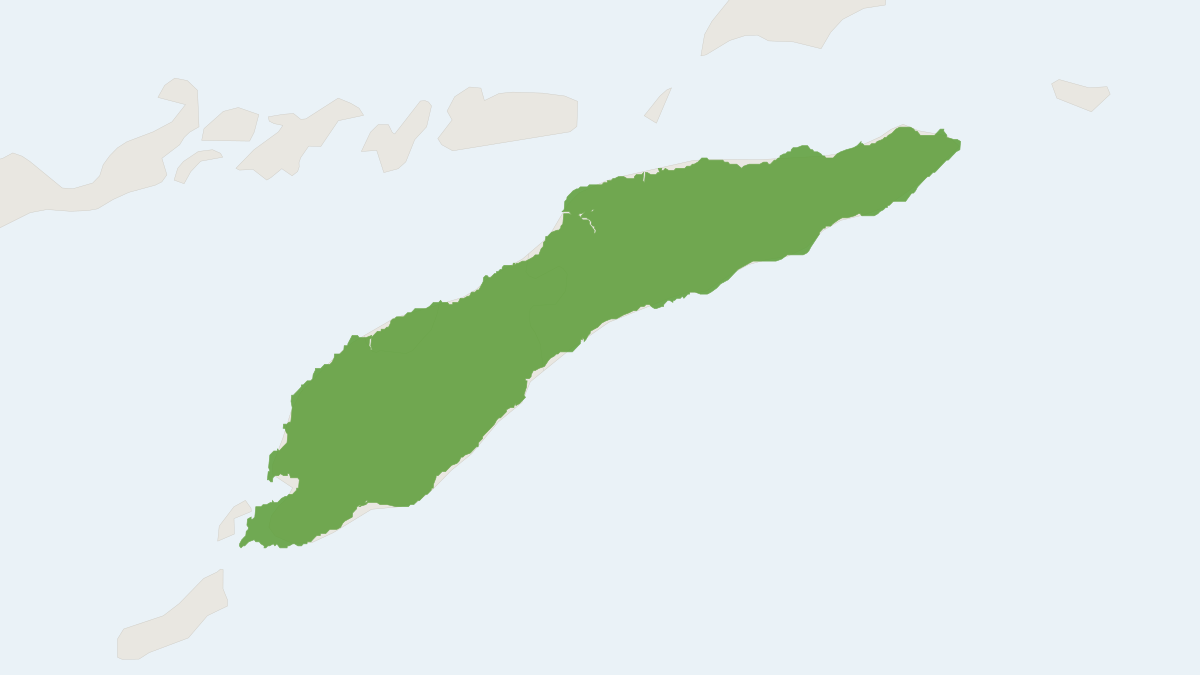 Range map of the Timor Shrew (Crocidura tenuis) covering Indonesia and Timor-Leste