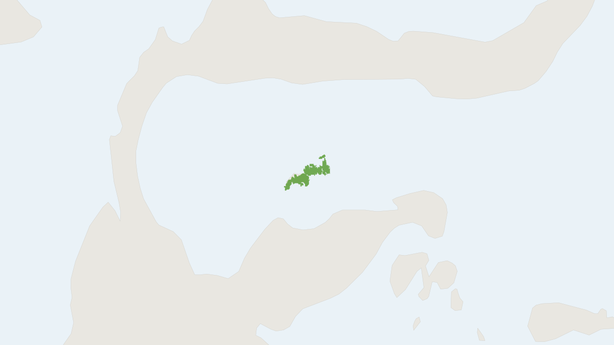 Range map of the Togian Islands Babirusa (Babyrousa togeanensis)