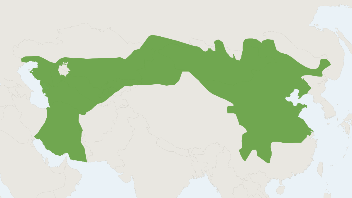 Range map of the Tolai Hare (Lepus tolai)