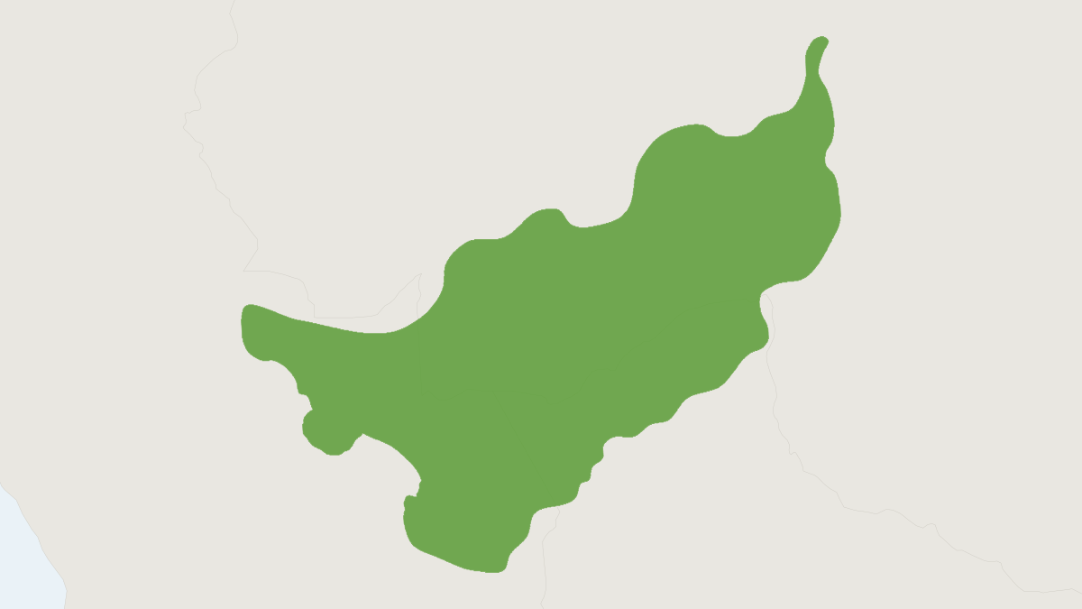 Range map of the Toppin’s Titi Monkey (Plecturocebus toppini)