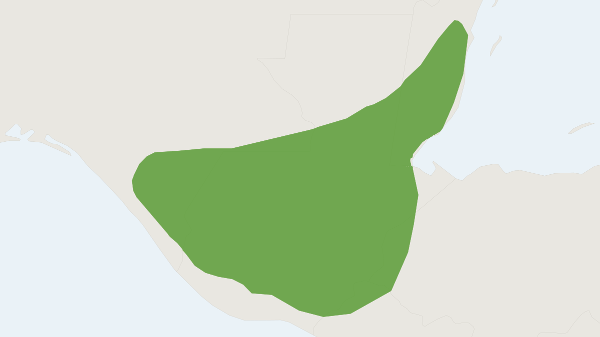 Range map of the Tropical Shrew (Cryptotis tropicalis)