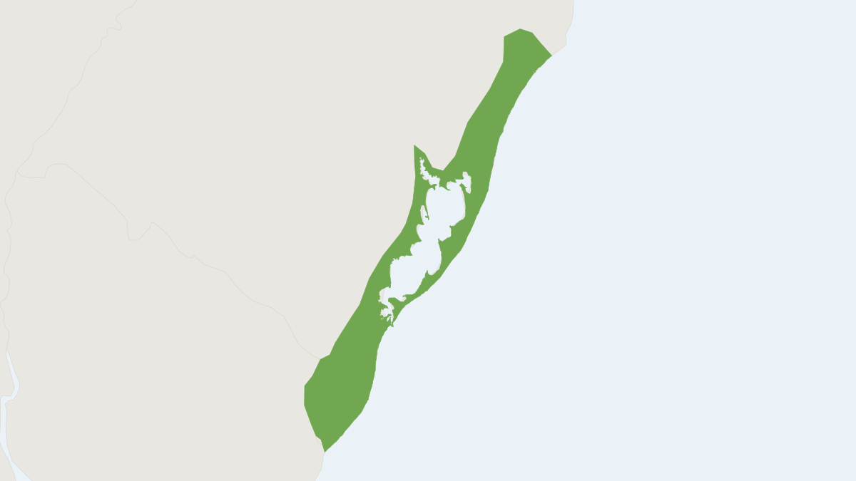 Range map of the Tuco-tuco of the Dunes (Ctenomys flamarioni)