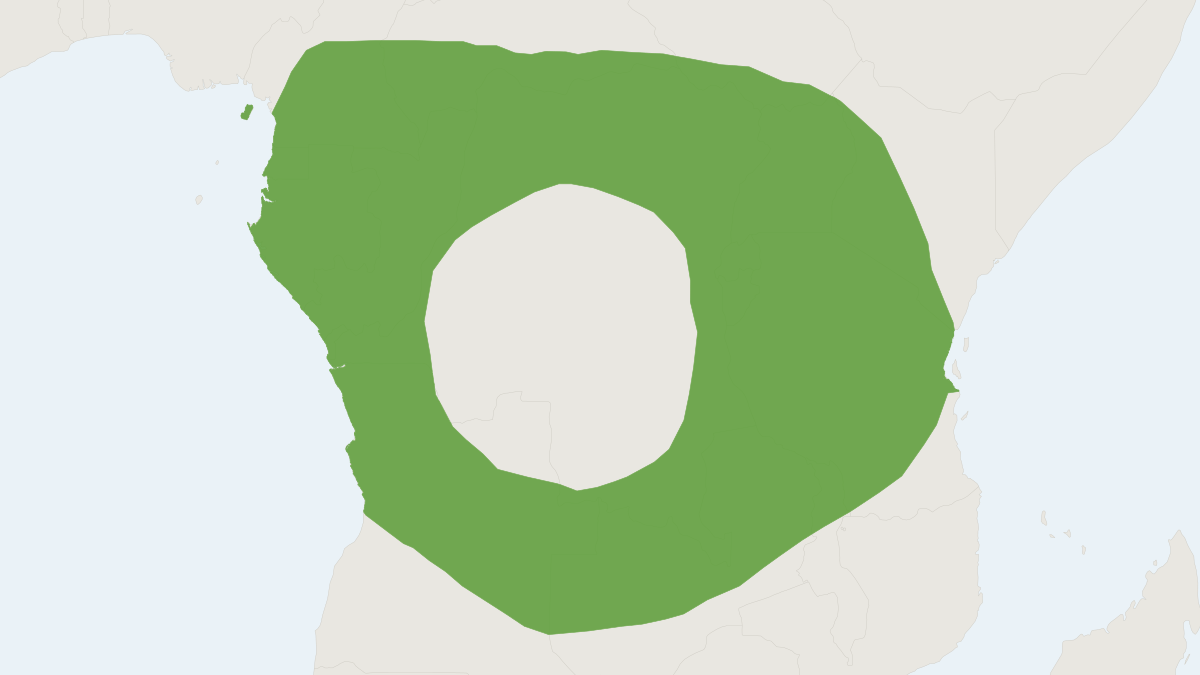Range map of the Tumultuous Shrew (Crocidura turba)