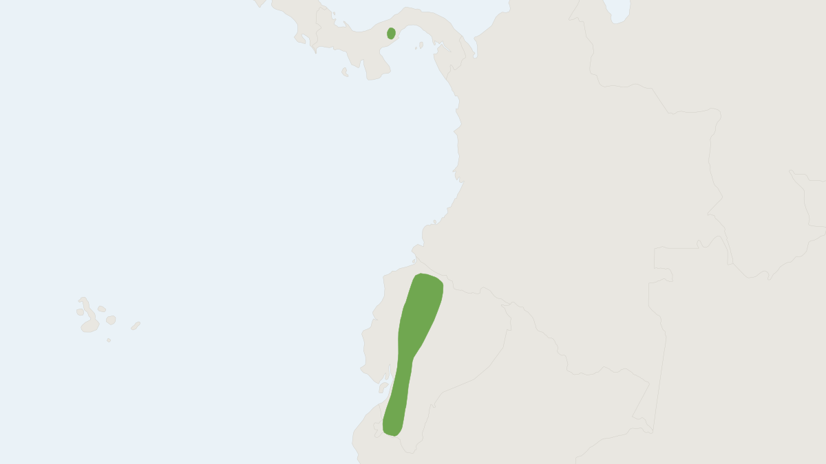 Range map of the Tweedy's Crab-eating Rat (Ichthyomys tweedii)