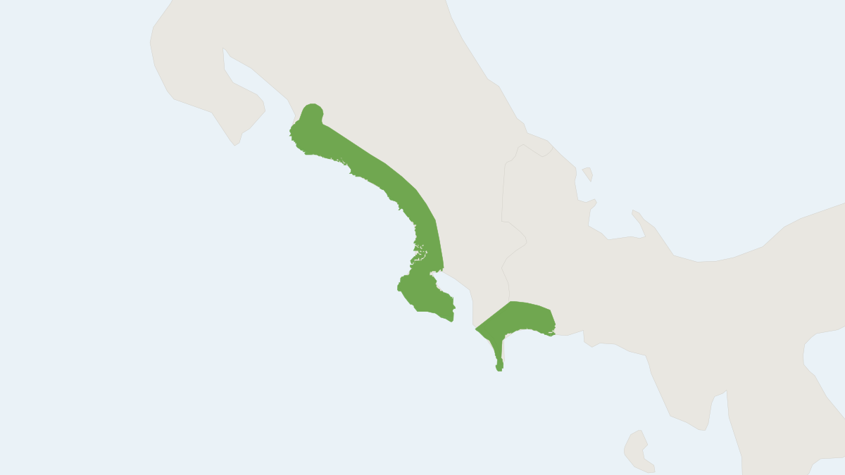 Range map of the Underwood's Pocket Gopher (Orthogeomys underwoodi)