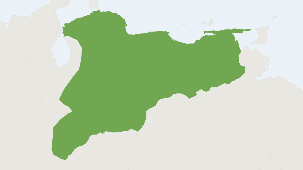 Range map of the Ursine Howler Monkey (Alouatta arctoidea)