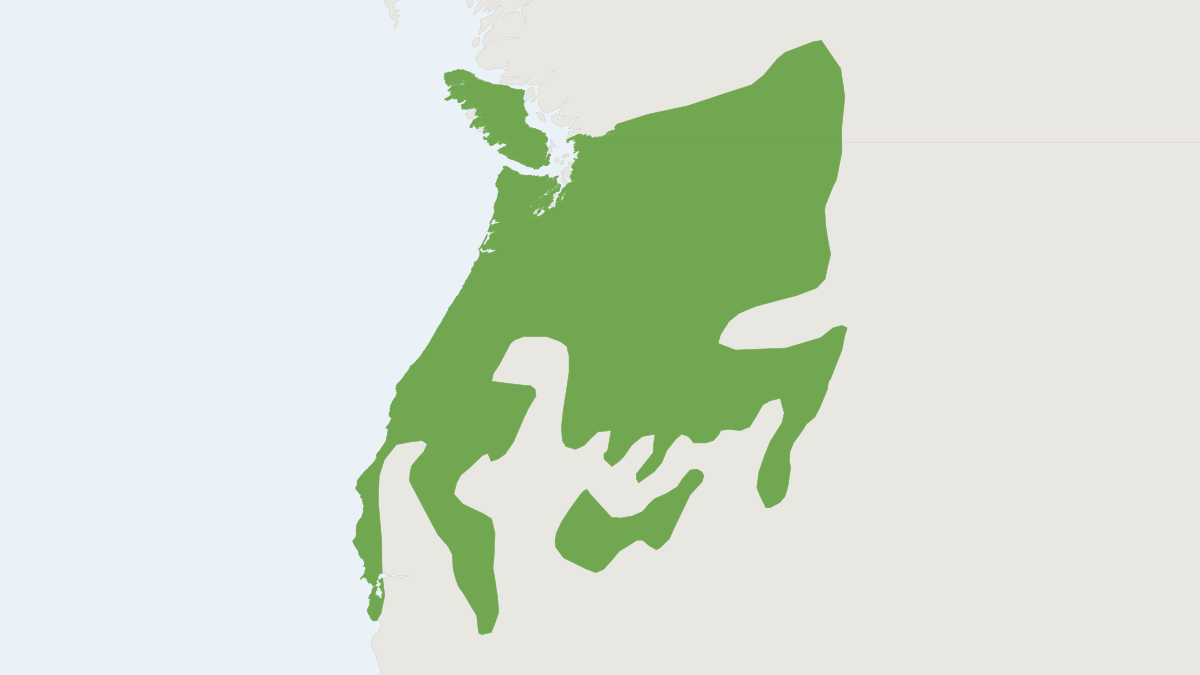 Range map of the Vagrant Shrew (Sorex vagrans)