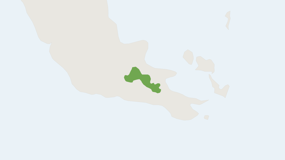 Range map of the Van Deusen's Rat (Rattus vandeuseni)