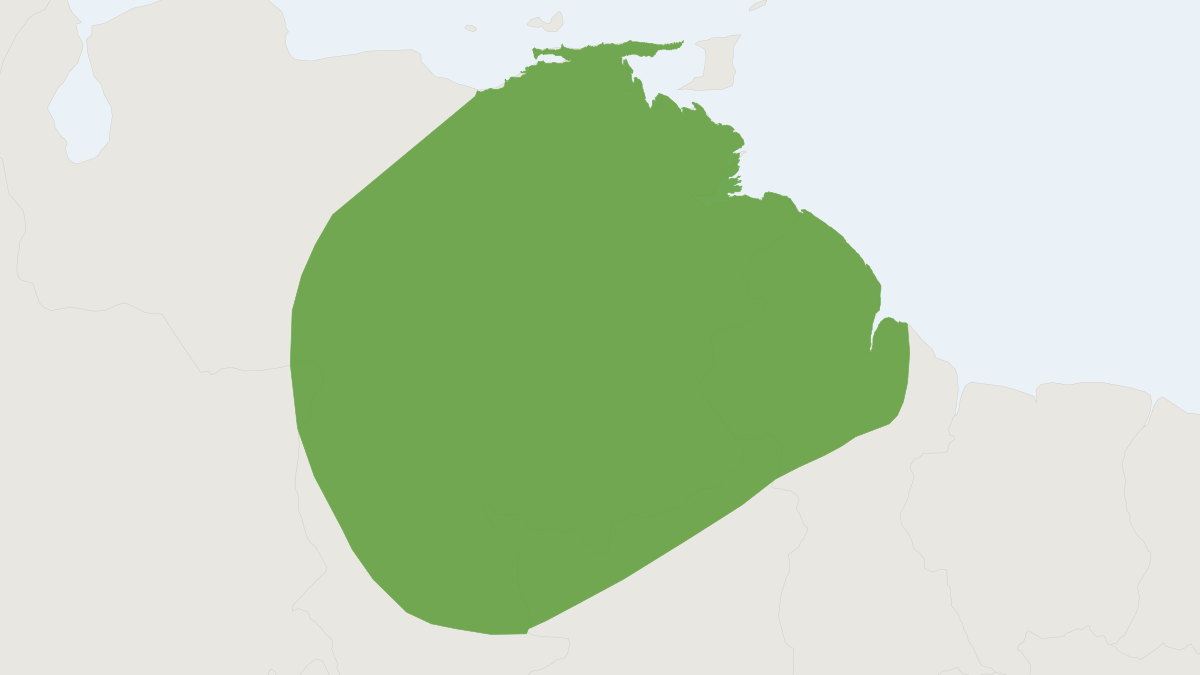 Range map of the Venezuelan Fish-eating Rat (Neusticomys venezuelae)