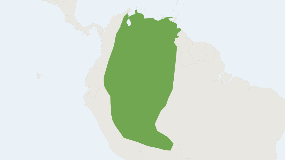Range map of the Visored Bat (Sphaeronycteris toxophyllum)