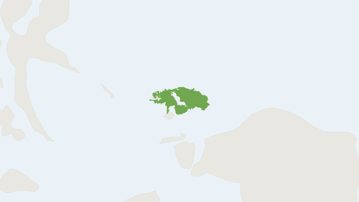 Range map of the Waigeo Spotted Cuscus (Spilocuscus papuensis)