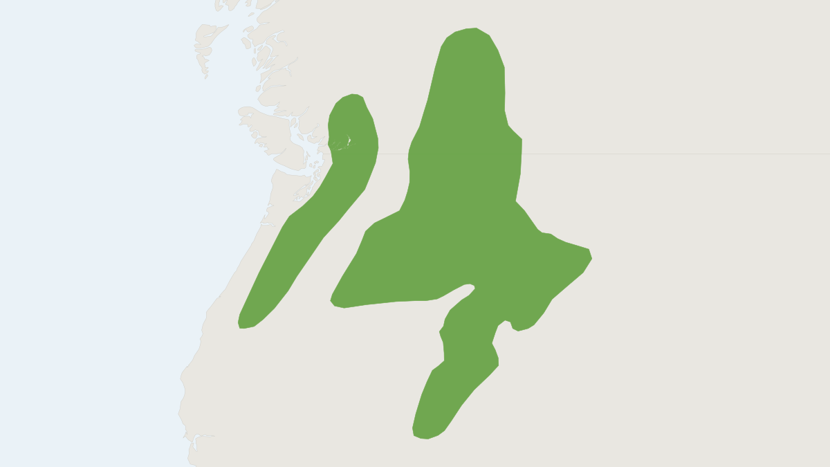 Range map of the Water Vole (Microtus richardsoni)