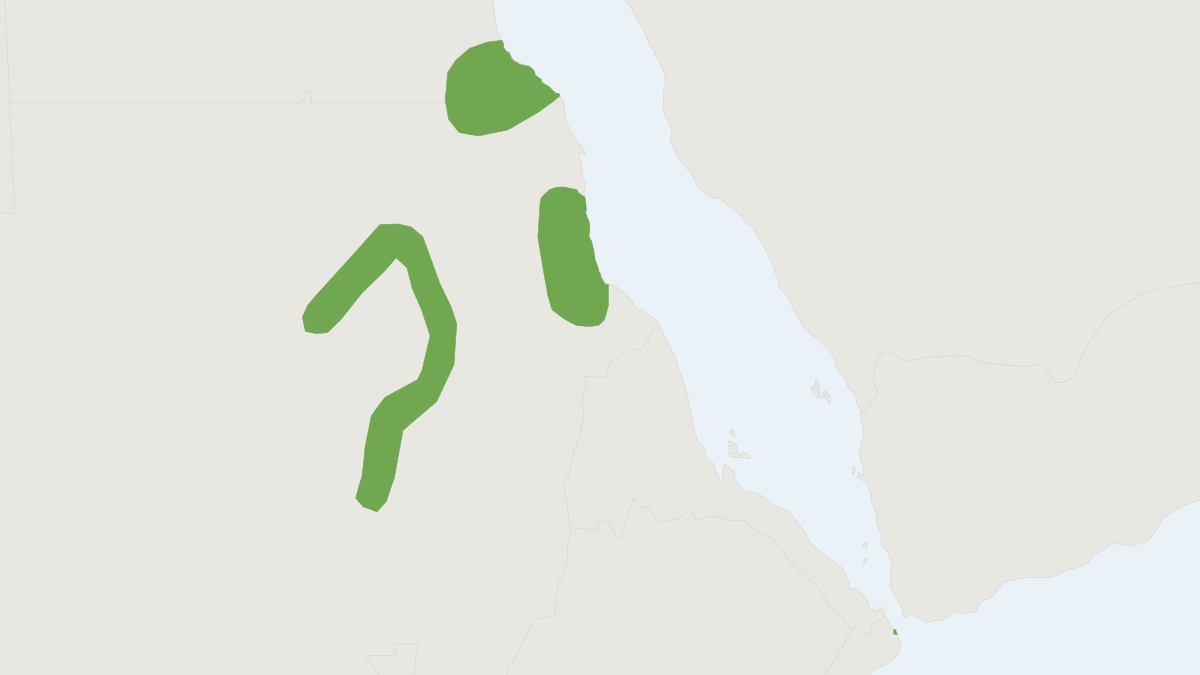 Range map of the Waters's Gerbil (Gerbillus watersi)