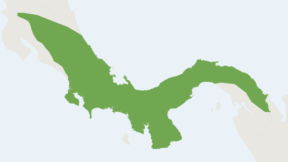 Range map of the Watson's Climbing Rat (Tylomys watsoni)