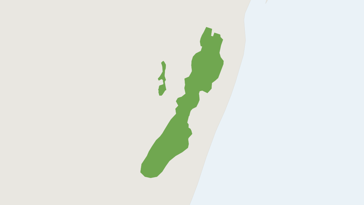 Range map of the Weasel Sportive Lemur (Lepilemur mustelinus)