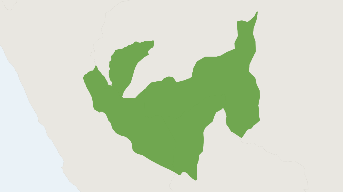 Range map of the Weddell’s Saddle-back Tamarin (Leontocebus weddelli)