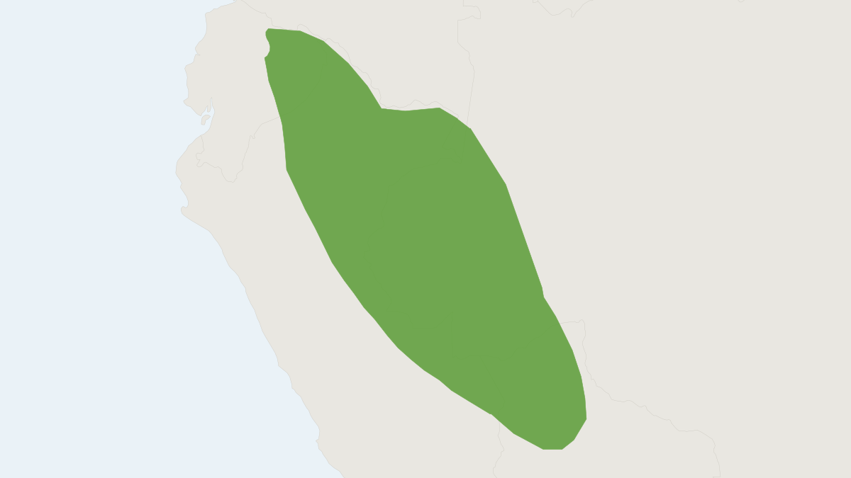 Range map of the Western Amazonian Water Rat (Nectomys apicalis)