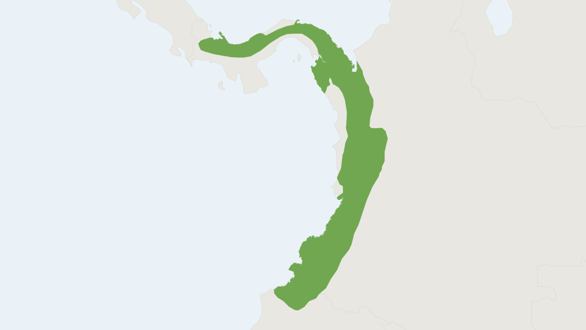 Range map of the Western Dwarf Squirrel (Microsciurus mimulus)