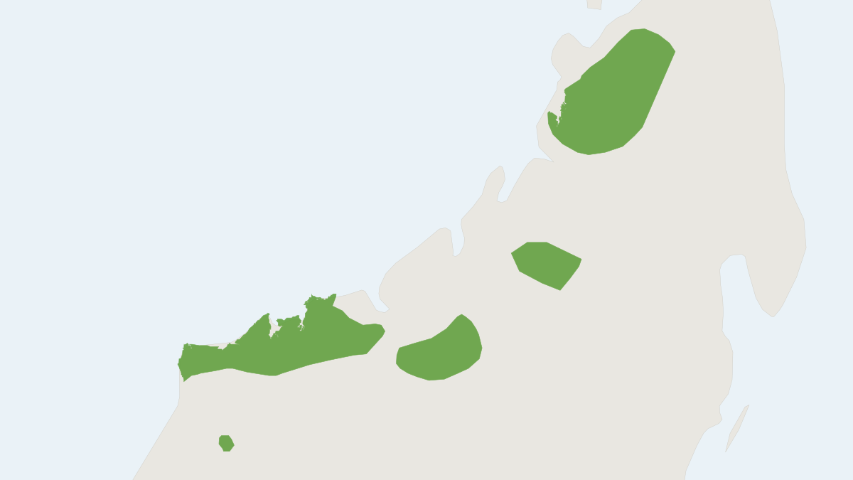 Range map of the Western Falanouc (Eupleres major)