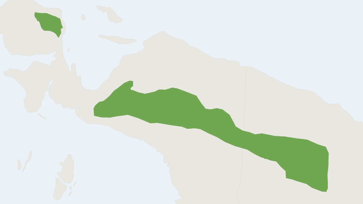 Range map of the Western White-eared Giant Rat (Hyomys dammermani)