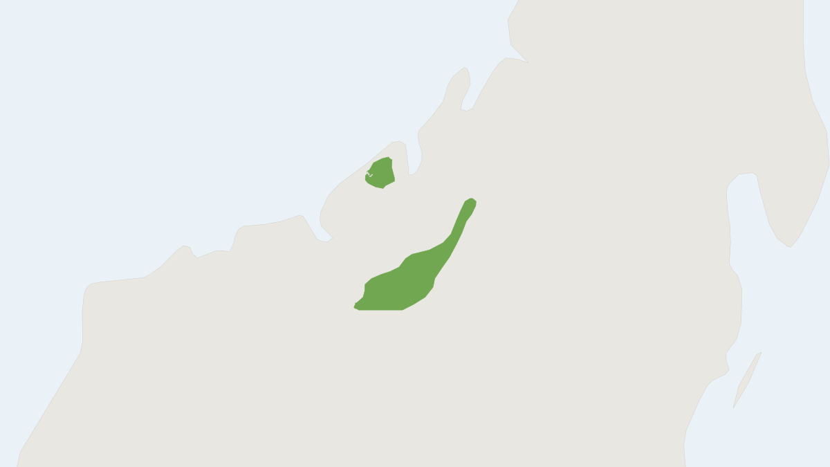 Range map of the Western Woolly Lemur (Avahi occidentalis) covering Madagascar