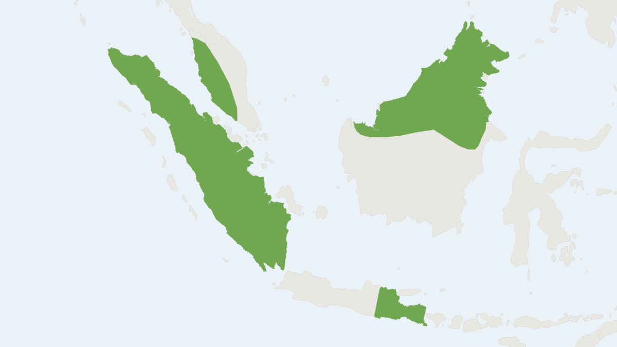 Range map of the Whiskered Flying Squirrel (Petinomys genibarbis)