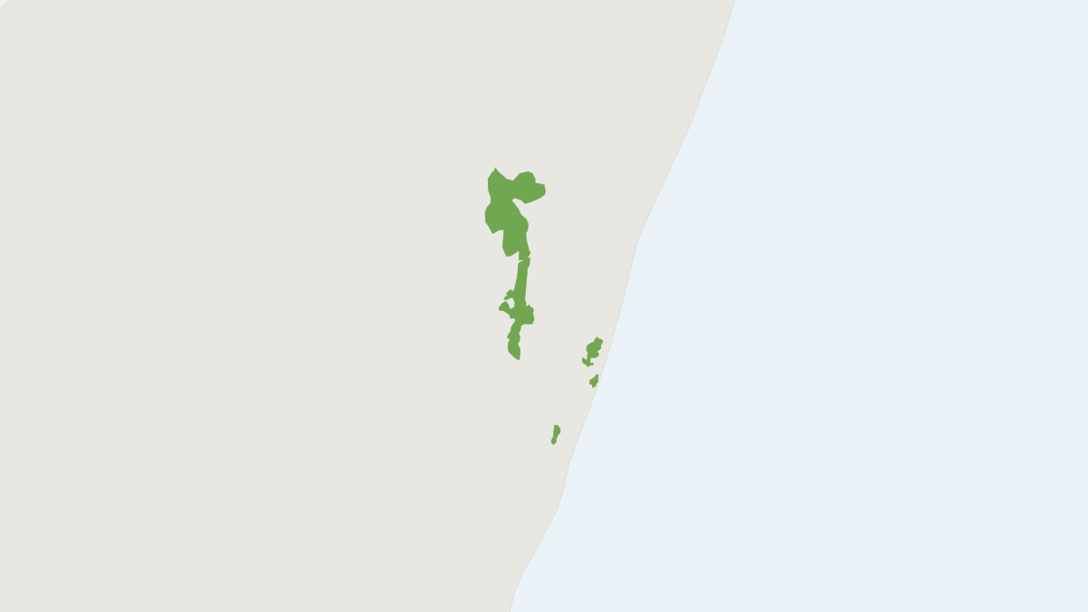 Range map of the White-collared Lemur (Eulemur cinereiceps)