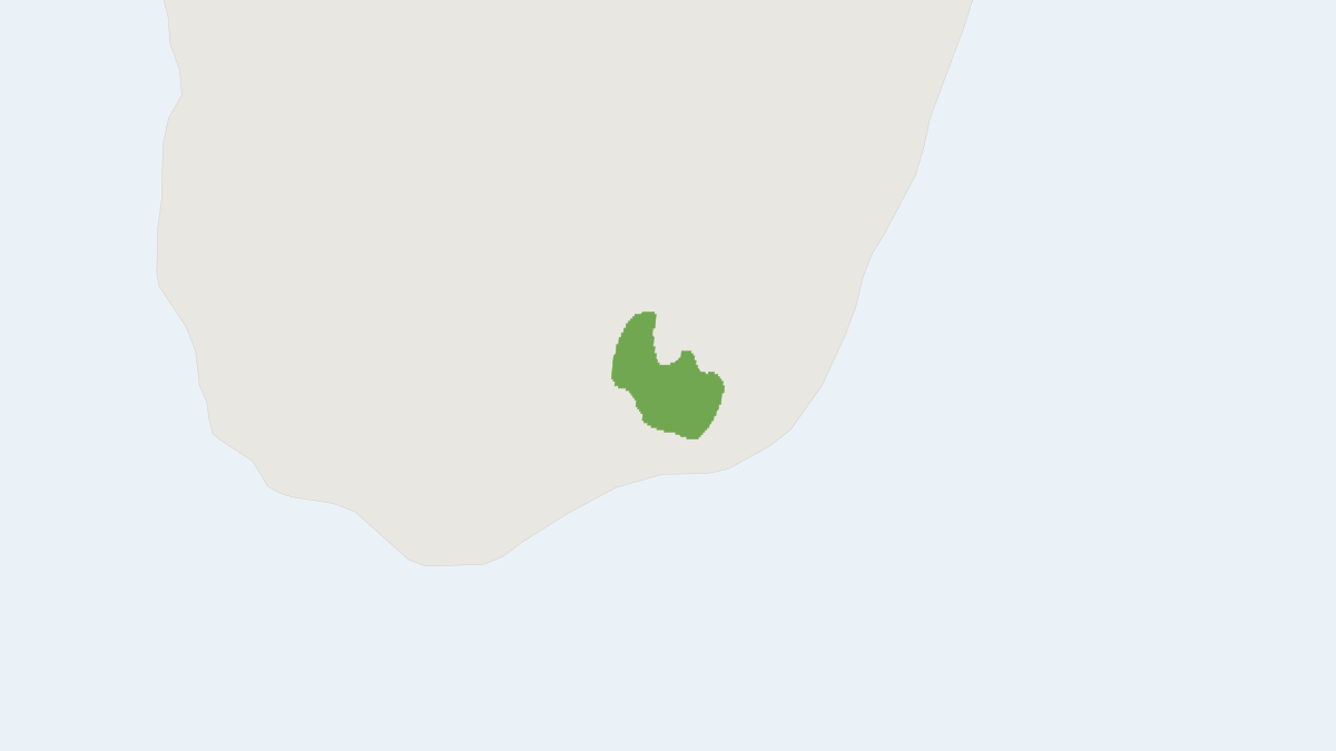Range map of the White-footed Sportive Lemur (Lepilemur leucopus)