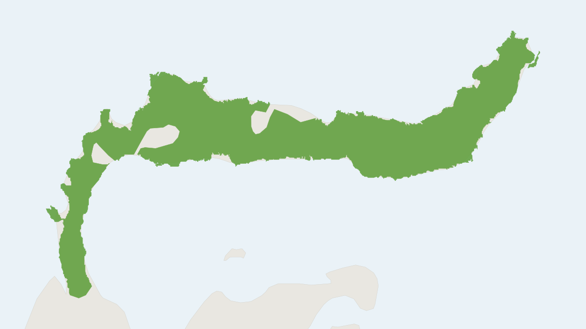 Range map of the Whitish Dwarf Squirrel (Prosciurillus leucomus)