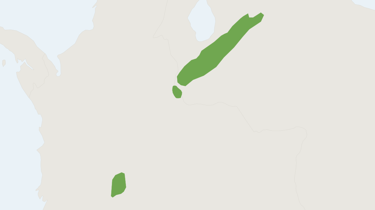 Range map of the Wood Sprite Gracile Mouse Opossum (Gracilinanus dryas)