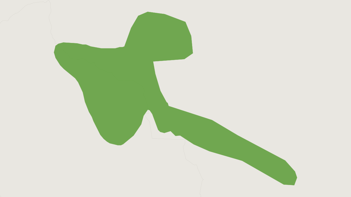 Range map of the Woolly Giant Rat (Kunsia tomentosus)