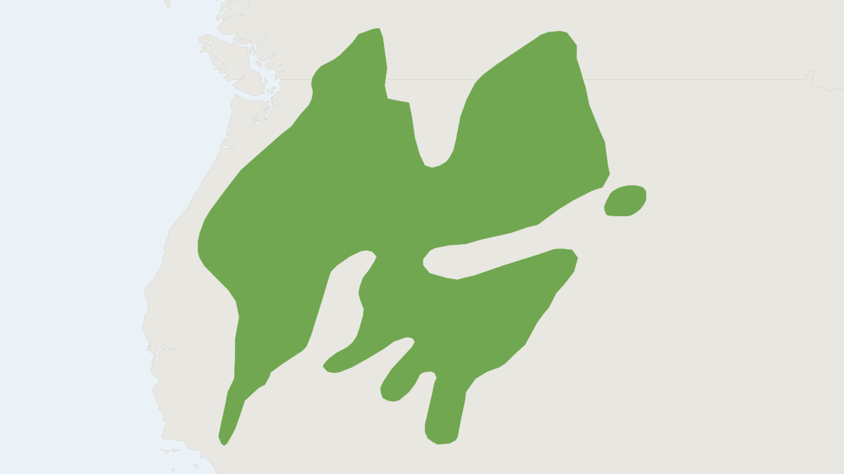 Range map of the Yellow-bellied Marmot (Marmota flaviventris)