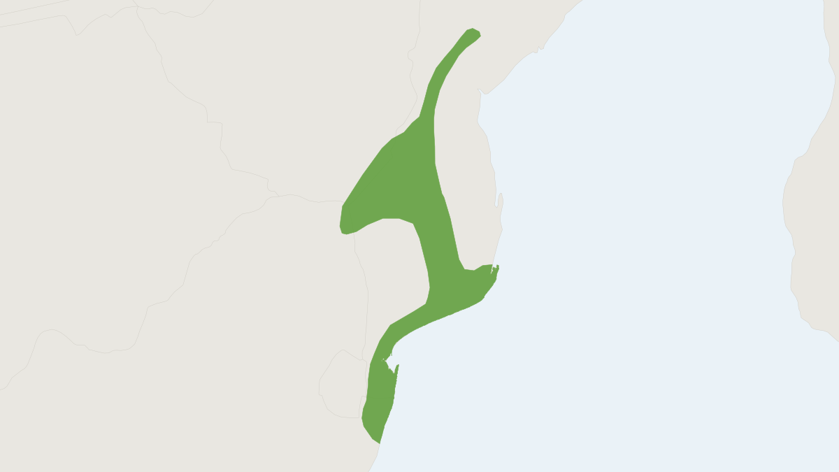 Range map of the Yellow Golden Mole (Calcochloris obtusirostris) covering Mozambique, South Africa and Zimbabwe