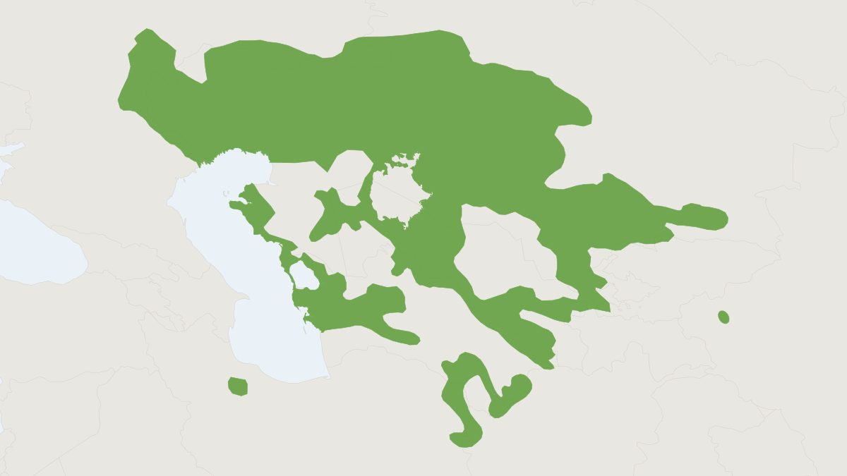 Range map of the Yellow Ground Squirrel (Spermophilus fulvus)