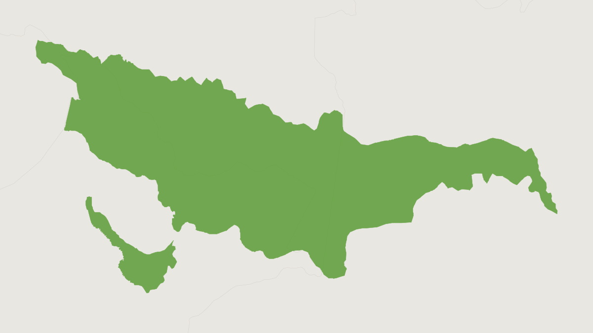 Range map of the Yellow-handed Titi Monkey (Cheracebus lucifer)