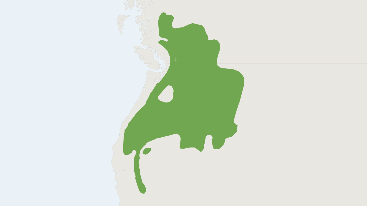 Range map of the Yellow-pine Chipmunk (Neotamias amoenus)
