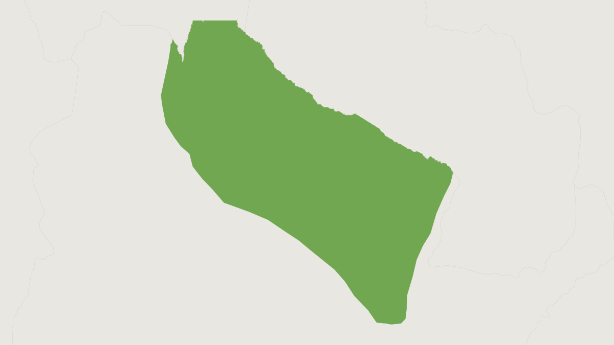 Range map of the Yungas Lesser Long-Nosed Armadillo (Dasypus yepesi)