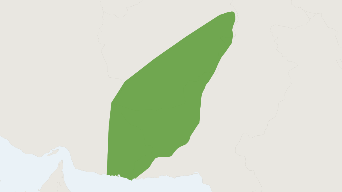 Range map of the Zarudny's Shrew (Crocidura zarudnyi)